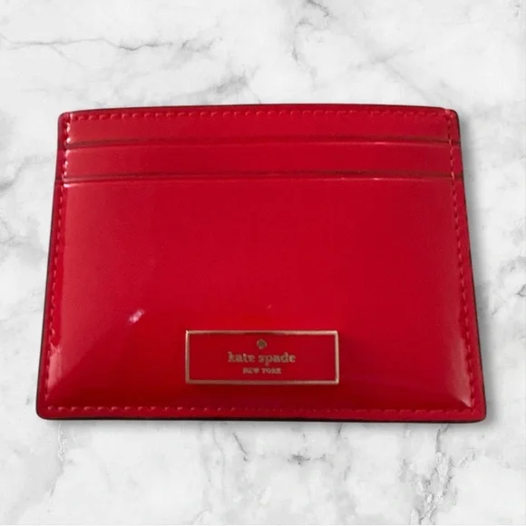 Kate Spade Bridget Red Patent SM Card Case NWT - Picture 3 of 3